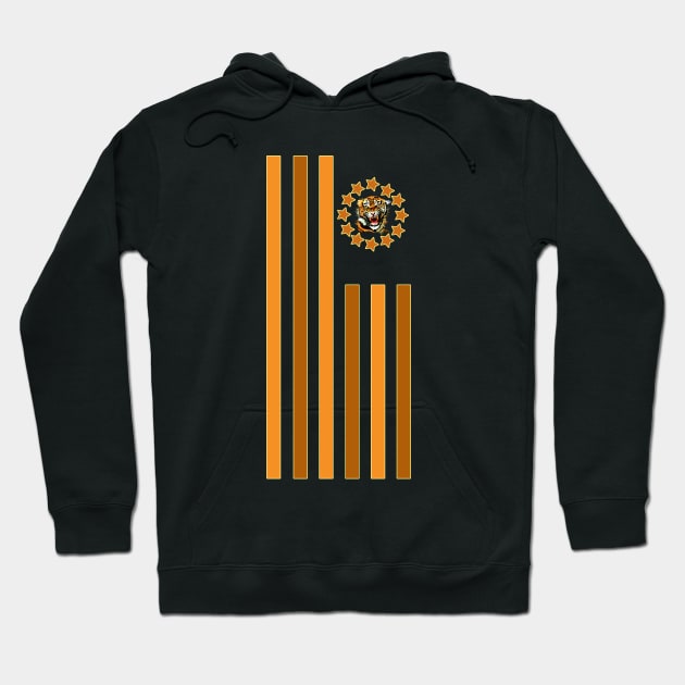 Tiger - Flag Hoodie by adamzworld